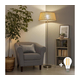 Brilagi - LED Stojeća lampa CERIA 1xE27/40W/230V prečnik 50 cm bež/mat hrom