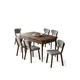 HANAH HOME Rasklopivi trpezarijski sto i stolice (7 delova) Exve Baroque Grey