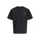 JACK & JONES Majica JJEARCHIVE črna / bela