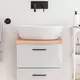 Vidaxl vidaXL Kopalniški pult svetlo rjave barve 40x40x(2-4) cm masiven les