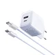 Moxom Kućni punjač MX-HC206 18W FAST PD 20W Type C na Type C, Plavi