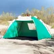 vidaXL vidaXL Šotor za plažo za 2 osebi zelen za hitro postavitev vodoodporen, (21213029)