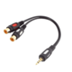 Cabletech Kabel 2x CINCH Ž. – 3,5mm M stereo, 25cm