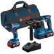 Bosch GBH 18V-22 + GSR 18V-45 + 2 x 18V 4,0Ah + torba, akumulatorski set ( 0615A50038 )