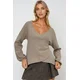 Trend Alacati Stili Ženska bluza dugih rukava Alc-X12929, Bež