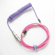 Kabel za tipkovnicu Ducky - Joker, USB-A/USB-C, ljubičasti/ružičasti