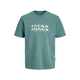 JACK & JONES Majica JCOFUSION kit/cijansko modra/bela