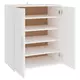 Vidaxl vidaXL Omarica za čevlje bela 60x35x70 cm lesena