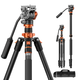 K&F 2.1m Camera Video Tripod For Dslr Compact Aluminum Tripod With Fluid Head