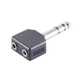 MicroConnect Adapter 6.3mm - 2X3.5mm M-F