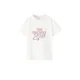 MANGO KIDS Majica OSITO mauve / jagoda / bela