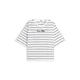 TOMMY HILFIGER Majica Logo Embroidery Relaxed  ecru / mornarska