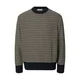 SELECTED Pulover SLMDARRELL kremna/nočno modra/temno rjava