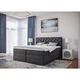 MID.YOU POSTELJA BOXSPRING 180 cm  x 200 cm , tekstil, leseni material antracit