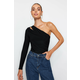 Trendyol Black Window/Cut Out Detailed Bodysuit