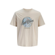 JACK & JONES Majica JJHONOLULU kremna/svetlo modra/črna/bela