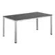KETTLER CUBIC/KETTALUX aluminijasta jedilna miza 160x90 cm – srebrna/antracit