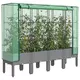 shumee vidaXL Visoka greda s prevleko za rastlinjak videz ratana 160x40x140cm