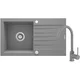 Deante ZQZ S113 Sudopera, 1 korito, 15cm, Granina + BEU S62M Slavina, 355mm, Siva
