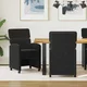 vidaXL Jedilni stoli s kolesi 2 pcs Črna 58 x 65 x 98 cm Žamet