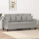 VIDAXL dvosed (140cm, blago), svetlo siv
