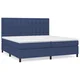 vidaXL vidaXL Box spring postelja z vzmetnico moder 200x200 cm blago, (20893301)