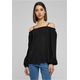 Womens Cold Shoulder Longsleeve Black