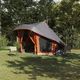 Tipi šator s krovom Siva i narančasta 508 x 470 x 300 cm taft