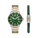 Ročna ura Emporio Armani Diver Gift Set AR80063SET Silver/Green