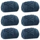 Vidaxl Obloge 6 pcs Temno modra 240 x 220 cm Flis