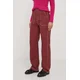 Bombažne hlače United Colors of Benetton bordo barva