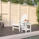 Vidaxl vidaXL Vrtni stol Adirondack z mizo, HDPE, bel