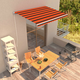 Tenda na ručno uvlačenje 350 x 250 cm narančasto-smeđa