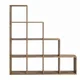 Songmics Knjižna omara 10 predelkov 29x1295x1295 cm rjava