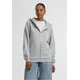 Womens zip-up hoodie Fluffy Hoody gray
