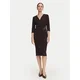 Rinascimento Cocktail obleka CFC0131143003 Temno rjava Regular Fit