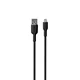 Puro Soft USB-A na Lightning kabel 1.5m, silikonski, črn