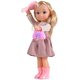 Lutka Moni Toys - Sa ljubičastom haljinom i dugom plavom kosom, 36 cm