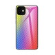 Hibridni ovitek/etui/ovitek iz kaljenega stekla Carbon Fiber za iPhone 11 Pro Max - večbarven
