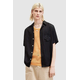 Srajca AllSaints SUNSMIRK SS moška, črna barva, M043SA