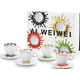 Illy Ai Weiwei porculanske šalice za cappuccino s tanjurićima 4 x 160 ml