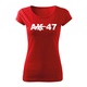WARAGOD ženska kratka majica ak47, rdeča 150g/m2