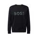 BOSS Green Sweater majica Salbo, antracit siva / crna