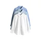 The Set Bluza svetlo modra / svetlo zelena / bela