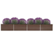 VIDAXL Visoka greda pocinkano jeklo 600x80x45 cm rjava