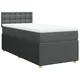 Vidaxl Box spring postelja z vzmetnico temno siva 90x190 cm blago