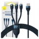 1 to 3 Baseus Flash Series 3V1 Usb Kabel, Usb-C + Micro Usb + Lightning, 66 W, 1,2 M (Moder)