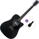 Pasadena PDC-200E Basic SET Black Elektroakustična dreadnought