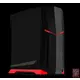 SilverStone RAVEN RVX01BR-W USB 3.0, Tower ATX, w/ window kit, 3 x AP122 included, Black with red trim [24]