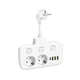 Podaljšek 2 vtičnici + 3xUSB + 1xUSB-C 20cm kabel 3x1,5 bel